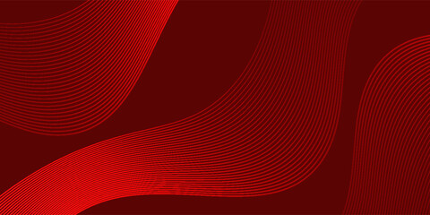 red gradient abstract background. lline waving elemet. Vector Illustration