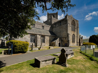 Cartmel Priory in the village of Cartmel - Cumbria in England