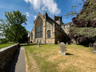 Cartmel Priory in the village of Cartmel - Cumbria in England