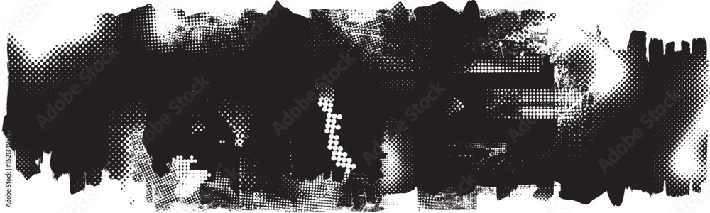 Fototapete Grunge textured banner with rough edges. Speckled texture. Overlay grunge texture . Simply place texture over any object to create grunge effect . Banner with scratched surface for your design.