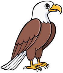 Obraz premium Cute Cartoon Eagle