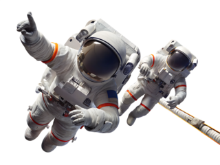  astronaut spaceman illustration  space station isolated on white background PNG 