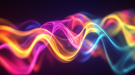 Abstract illustration in 3D of sound waves in dark blue and rose tones. for use in illustrations, backgrounds and design	
