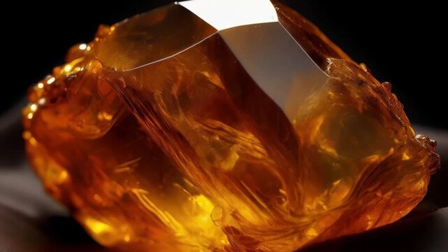 Goldener Bernstein auf schwarzem Samt &ndash; warm und edel pr&auml;sentiert