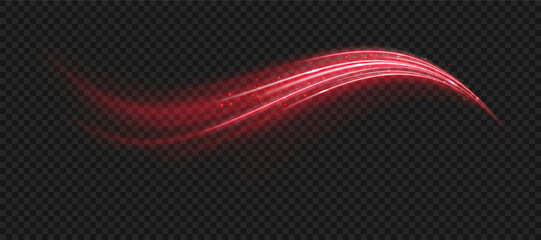 Red light twister with bright glow, spiral energy and curved motion particles. Use for fantasy flames, digital trails, dramatic effects or intense power-themed compositions.