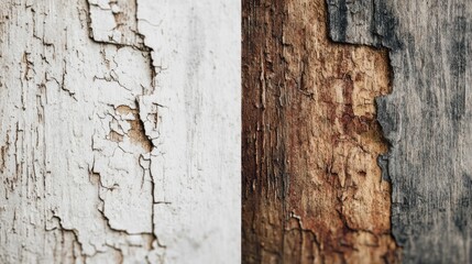 Obraz premium Textured Wall Rustic Wood and Weathered Paint