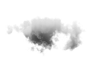 Cutout clean white cloud transparent backgrounds special effect 3d illustration single white cloud