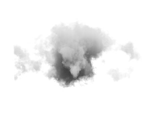 Cutout clean white cloud transparent backgrounds special effect 3d illustration single white cloud