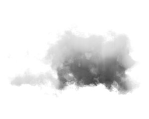 Naklejka premium Cutout clean white cloud transparent backgrounds special effect 3d illustration single white cloud