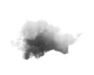 Cutout clean white cloud transparent backgrounds special effect 3d illustration single white cloud