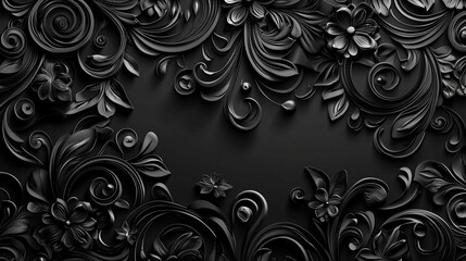 A strict ornament in dark tones for use in graphic resources, backgrounds and underlays.