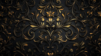 A strict ornament in dark tones for use in graphic resources, backgrounds and underlays.