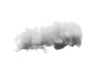 Cutout clean white cloud transparent backgrounds special effect 3d illustration single white cloud