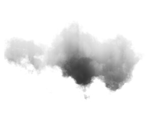 Cutout clean white cloud transparent backgrounds special effect 3d illustration single white cloud