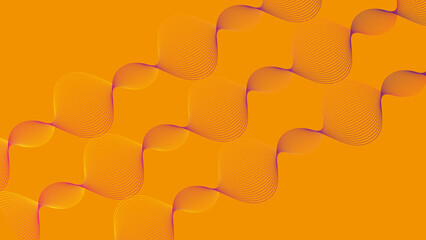Colorful Abstract Wavy Line Pattern on Orange Background – Modern Geometric Design