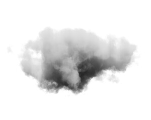 Cutout clean white cloud transparent backgrounds special effect 3d illustration single white cloud