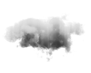Cutout clean white cloud transparent backgrounds special effect 3d illustration single white cloud