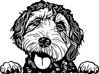 Labradoodle Dog SVG Clipart for Cricut and Silhouette Crafts

