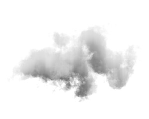 Cutout clean white cloud transparent backgrounds special effect 3d illustration single white cloud
