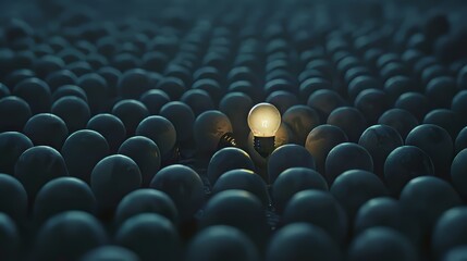Obraz premium Illuminated Creativity: Breaking Shadows with a Bright Idea