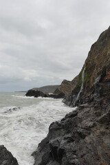 Stormy waves on the coast