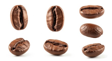 coffee beans isolated on white