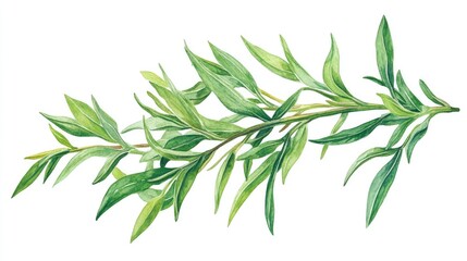 Fototapeta premium rosemary twig isolated on white