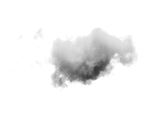 Cutout clean white cloud transparent backgrounds special effect 3d illustration single white cloud