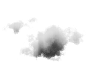 Cutout clean white cloud transparent backgrounds special effect 3d illustration single white cloud