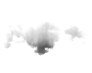 Cutout clean white cloud transparent backgrounds special effect 3d illustration single white cloud
