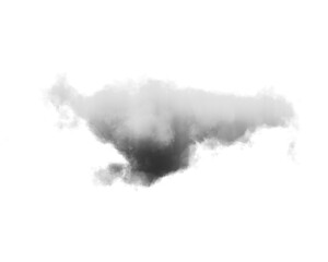 Cutout clean white cloud transparent backgrounds special effect 3d illustration single white cloud