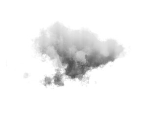 Cutout clean white cloud transparent backgrounds special effect 3d illustration single white cloud