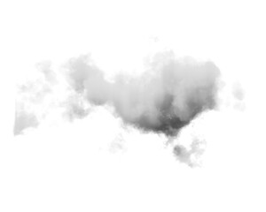 Cutout clean white cloud transparent backgrounds special effect 3d illustration single white cloud