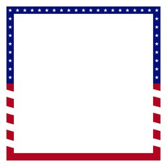 fourth of July square frame. vector illustration