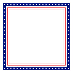 fourth of July square frame. vector illustration