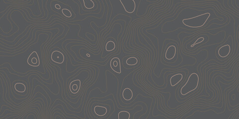 Abstract topographic contour map pattern with smooth flowing lines on a dark  background, accented with soft rose-gold tones. Elegant, modern vector design for wallpapers, prints, or branding.