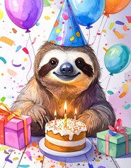 Sloth birthday party decoration