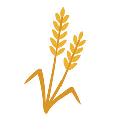 Cute Wheat Illustration – Autumn Style