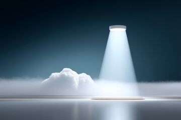 Ethereal light shines, creating mystical and peaceful mood