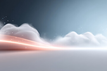 Glowing mist emanates an ethereal aura of peace and tranquility