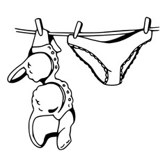 laundry day lingerie line art