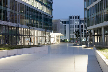 modern office building at night