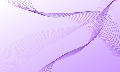 purple smooth lines wave curves with soft gradient abstract background