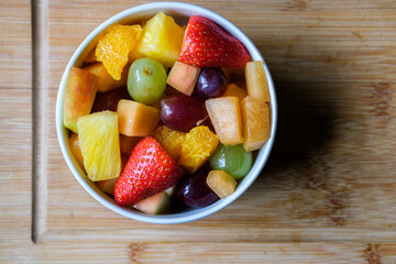 Bowl of Fresh Ripe Healthy Fruit Salad