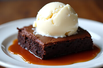 A ice cream with chocolate