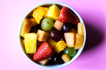 Bowl of Fresh Ripe Healthy Fruit Salad