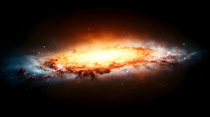 Fototapeta premium Vibrant Spiral Galaxy In Deep Space