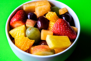 Bowl of Fresh Ripe Healthy Fruit Salad
