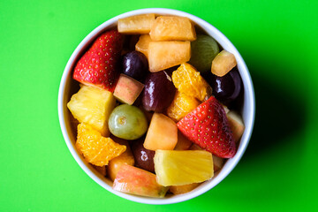 Bowl of Fresh Ripe Healthy Fruit Salad