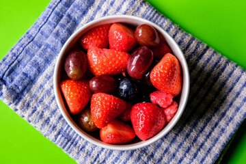 Bowl of Fresh Ripe Healthy Fruit Salad